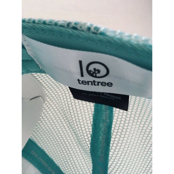 NWT 10 Tree Baseball Cap Mesh Top Adjustable Snap Blue Floral Flat VisorOne Size - Picture 3 of 7